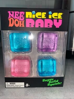NeeDoh Baby Super Solid Squish - Pink, Purple, Teal Set